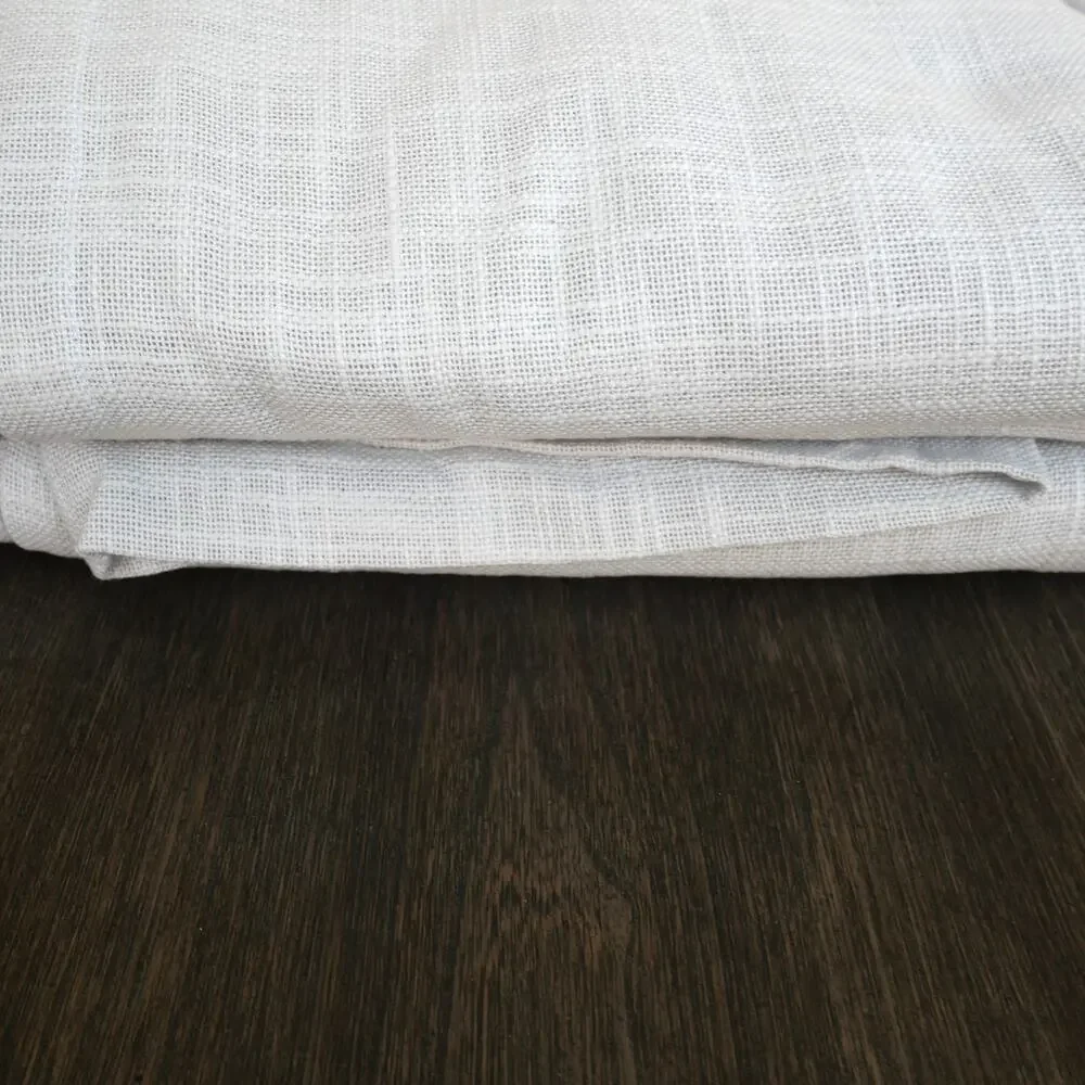 NEW Quince Cotton Sheer Curtain Panels CLOUD Gray Set of 2 48